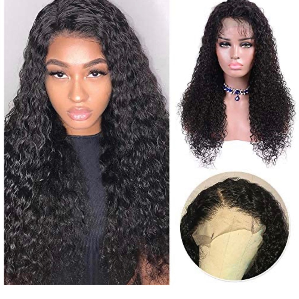 - 20” Curly Bob Lace Front Wig Brazilian hair